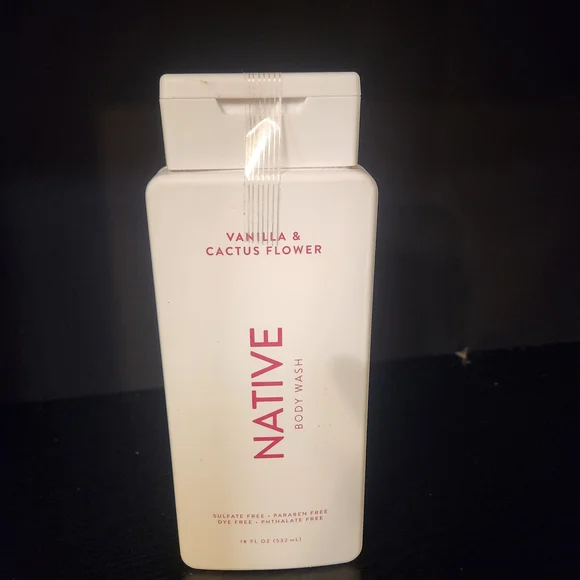 Native Vanilla & Cactus Flower Body Wash — White Bottle with Pink Trim - Picture 1 of 3